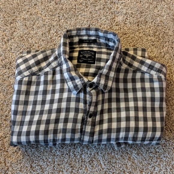 Lucky Brand Other - Lucky Brand Classic Fit Plaid Button Down, Size L